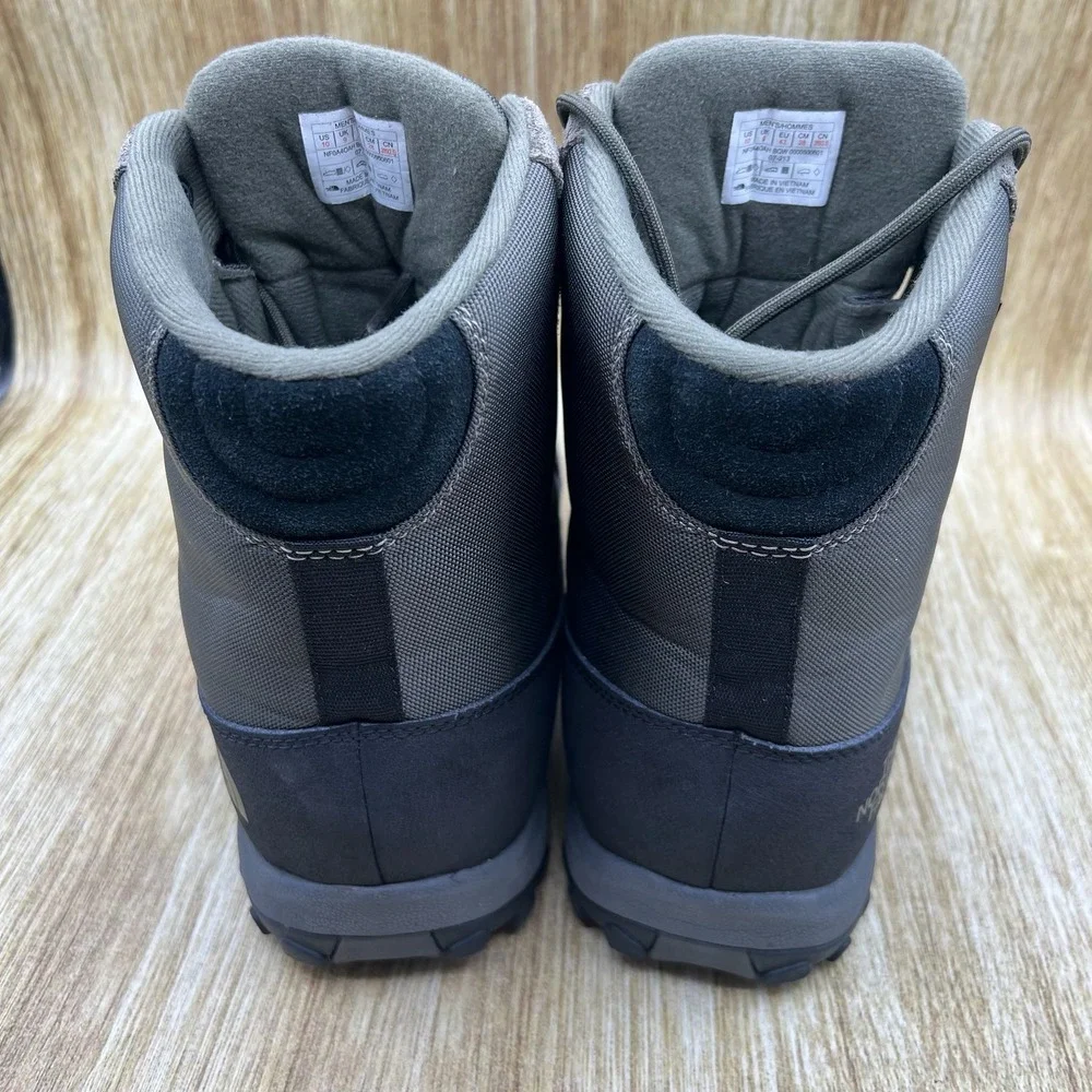 The North Face Chilkat Nylon II Boots Mens 10 Grey Waterproof Insulated NF0A4OAH